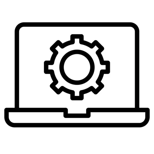 Configuration Système Isolée Icône Vectorielle Qui Peut Facilement Modifier Modifier — Image vectorielle