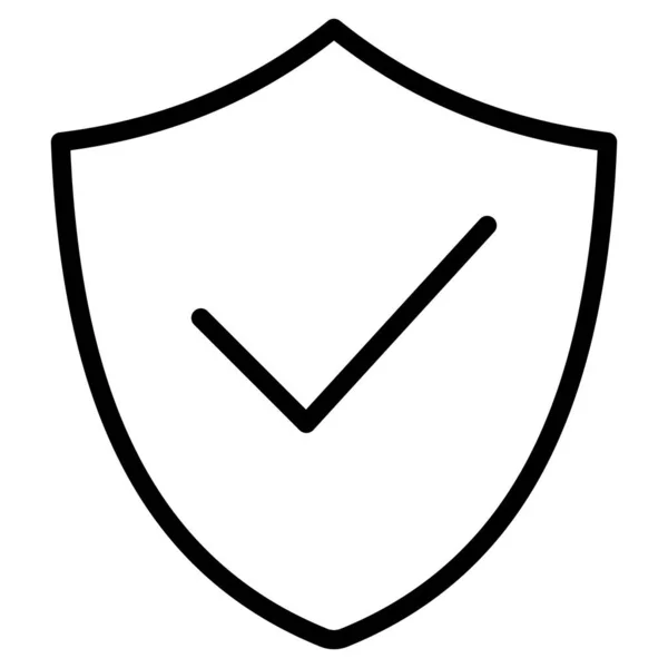 Escudo Protección Icono Vector Aislado Que Puede Modificar Editar Fácilmente — Vector de stock