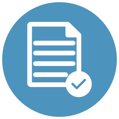 Onaylanmış Liste İzole Vektör simgesi Kolayca değiştirilebilir veya düzenlenebilir