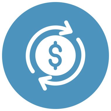 Kolayca değiştirilebilen veya düzenlenebilen Dolar Takası İzole Vektör simgesi