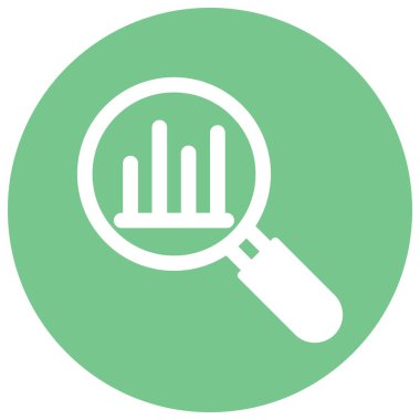 Veri analizi izinde izole edilmiş vektör simgesi kolayca değiştirilebilir ya da düzenlenebilir