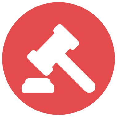 Yargıç Tokmak Vektör simgesini izole etti. Bu simge kolayca değiştirilebilir ya da düzenlenebilir