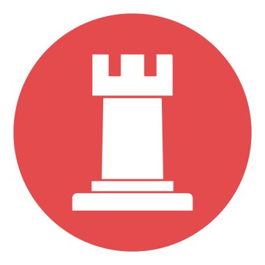 Satranç taşı yalıtılmış vektör simgesi kolayca düzenleyebilir ya da değiştirebilir