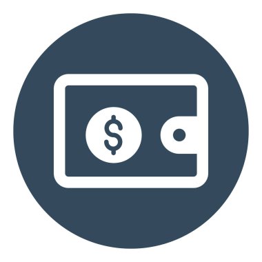 Para Cüzdanı İzole Vektör simgesi kolayca düzenleyebilir ya da düzenleyebilir