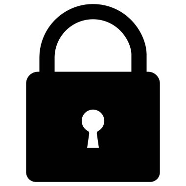 Güvenlik kilidi izole edilmiş vektör simgesi kolayca değiştirilebilir ya da düzenlenebilir