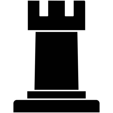 Satranç taşı yalıtılmış vektör simgesi kolayca düzenleyebilir ya da değiştirebilir