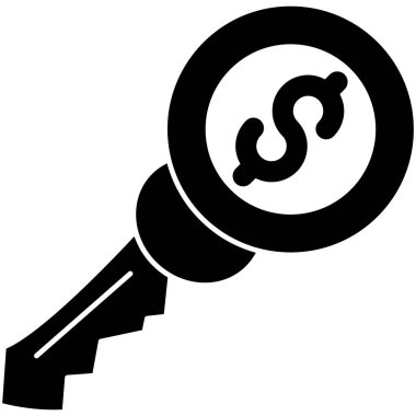 Kolayca düzenleyebilen ve düzenleyebilen dolar tuşlu izole vektör simgesi