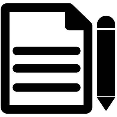 İçerik yazma izole edilmiş vektör simgesi kolayca düzenleyebilir ya da değiştirebilir