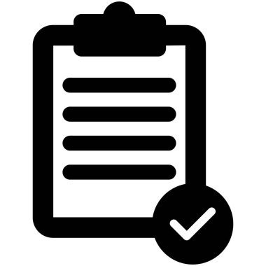 Onaylanmış Liste İzole Vektör simgesi Kolayca değiştirilebilir veya düzenlenebilir