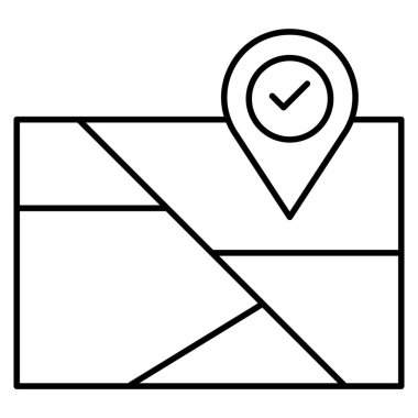 Kolayca değiştirilebilen veya düzenlenebilen Konum İzole Vektör simgesini doğrula