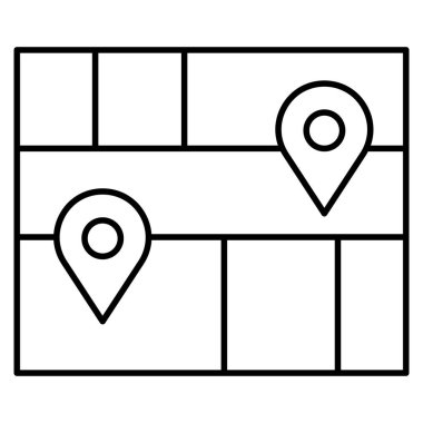 Kolayca değiştirilebilen veya düzenlenebilen izole edilmiş vektör simgesini haritala