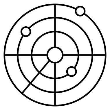 Konum radarı izole edilmiş Vektör simgesi kolayca düzenleyebilir ya da değiştirebilir