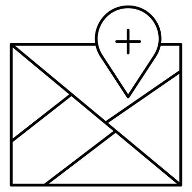 Hastane konumu izole edilmiş Vektör simgesi kolaylıkla değiştirilebilir veya düzenlenebilir