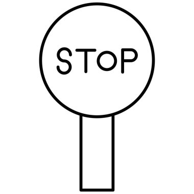 Kolayca değiştirebilen ya da düzenleyebilen trafik vektörü simgesini durdur