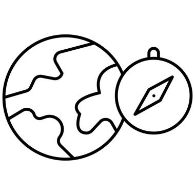 Kolayca düzenleyebilen ve düzenleyebilen genel pusula izole edilmiş vektör simgesi