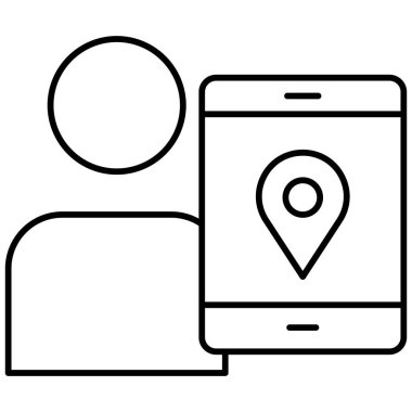 Kullanıcı konumu izole Vektör simgesi kolayca düzenleyebilir ya da değiştirebilir