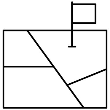Kolayca düzenleyebilen ve değiştirebilen izole edilmiş vektör simgesini haritala