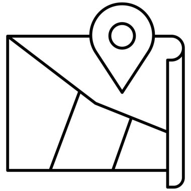 Navigasyon haritası izole edilmiş Vektör simgesi kolayca düzenleyebilir ya da değiştirebilir