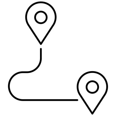 Yönlendirme konumu konumu uzaklığı izole Vektör simgesi kolayca düzenleyebilir veya değiştirebilir