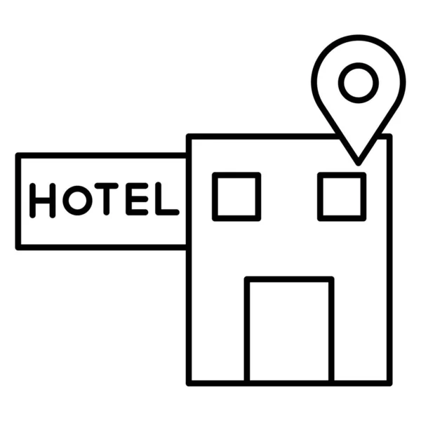 Localização Hotel Isolated Vector Icon Que Pode Facilmente Modificar Editar — Vetor de Stock