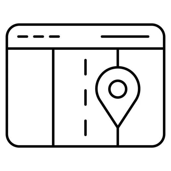 Road Gps Icono Vector Aislado Que Puede Modificar Editar Fácilmente — Vector de stock