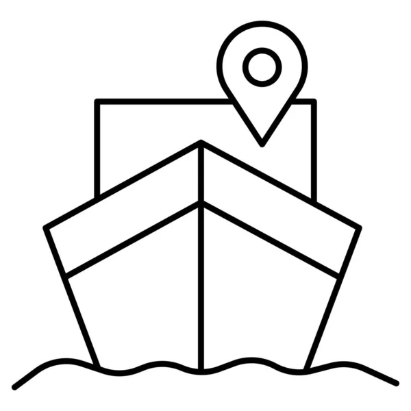 Ship Location Isolated Vector Pictogram Dat Gemakkelijk Kan Wijzigen Bewerken — Stockvector