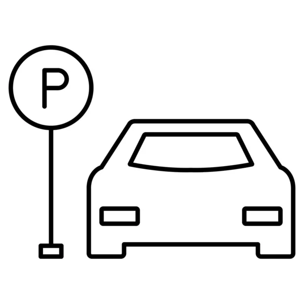Parcheggio Auto Isolato Icona Vettoriale Che Può Facilmente Modificare Modificare — Vettoriale Stock