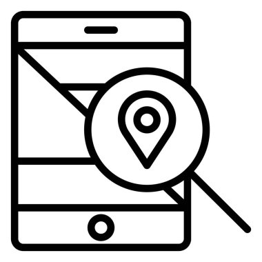 Telefon GPS izole edilmiş Vektör simgesi kolayca düzenleyebilir ya da değiştirebilir