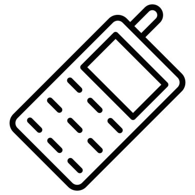 Cep telefonu izole edilmiş vektör simgesi kolayca değiştirilebilir ya da düzenlenebilir