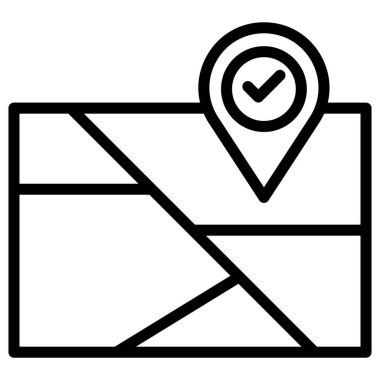 Kolayca değiştirilebilen veya düzenlenebilen Konum İzole Vektör simgesini doğrula