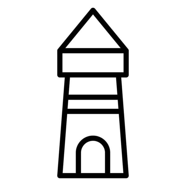 Vuurtoren Geïsoleerde Vector Pictogram Dat Gemakkelijk Kan Wijzigen Bewerken — Stockvector