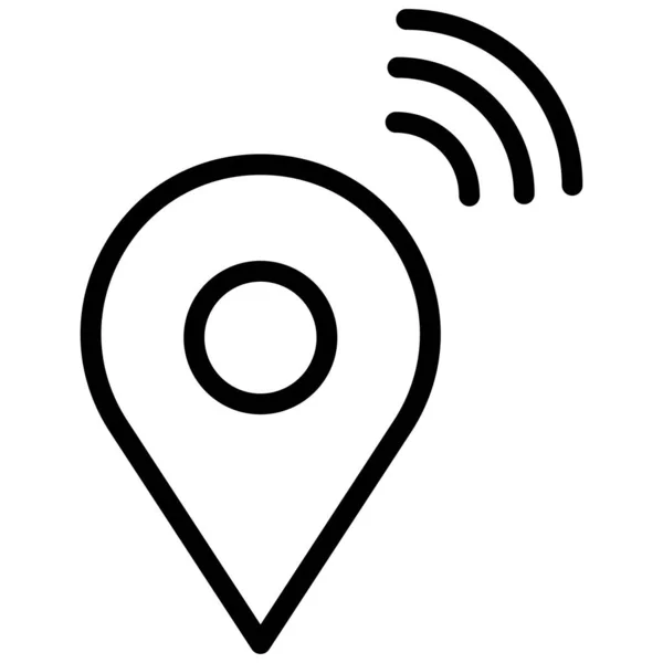 Location Signal Isolated Vector Icon Which Can Easily Modify Edit — Stock Vector