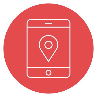 İzole edilmiş Aygıt konumu izole edilmiş Vektör simgesi kolayca değiştirilebilir veya düzenlenebilir