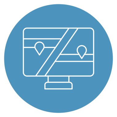 Çevrimiçi GPS izole edilmiş Vektör simgesi kolayca düzenleyebilir veya değiştirebilir