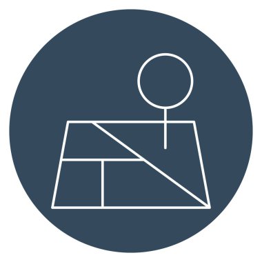 Kolayca değiştirebilen veya düzenleyebilen konum iğnesi izole edilmiş Vektör simgesi