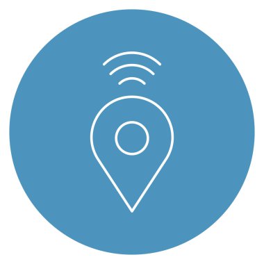 Konum sinyali izole edilmiş Vektör simgesi kolayca düzenleyebilir ya da değiştirebilir