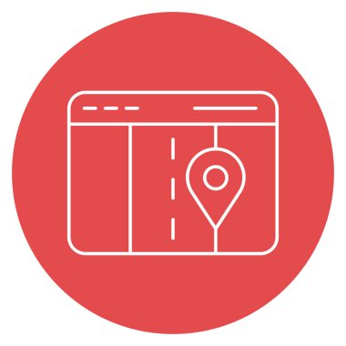 Kolayca düzenleyebilen ya da düzenleyebilen Yol Gps İzole Vektör simgesi