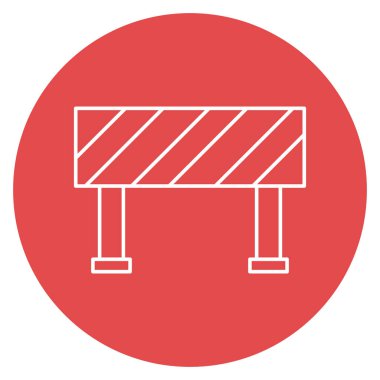 Yol engeli izole edilmiş vektör simgesi kolayca değiştirilebilir ya da düzenlenebilir