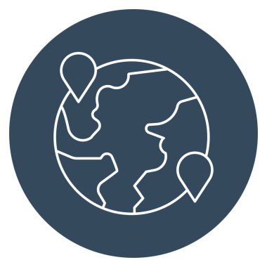 Kolayca değiştirebilen veya düzenleyebilen genel konum izole edilmiş Vektör simgesi