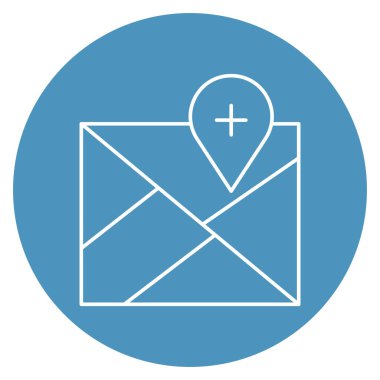 Hastane konumu izole edilmiş Vektör simgesi kolaylıkla değiştirilebilir veya düzenlenebilir