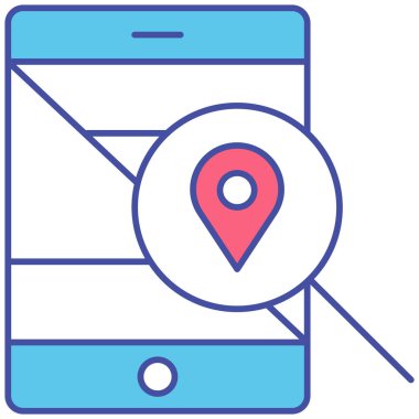 Telefon GPS izole edilmiş Vektör simgesi kolayca düzenleyebilir ya da değiştirebilir