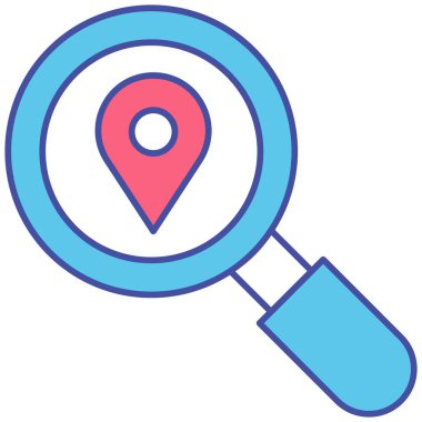 Konum araması izole edilmiş vektör simgesi kolayca düzenlenebilir ya da değiştirilebilir