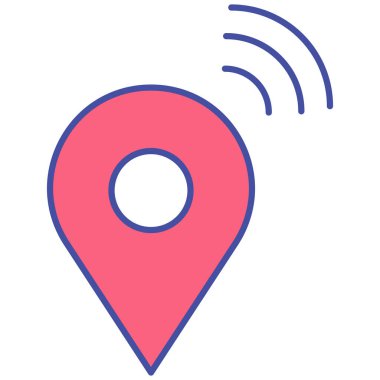 Konum sinyali izole edilmiş Vektör simgesi kolayca düzenleyebilir ya da değiştirebilir