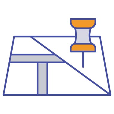 Kolayca değiştirebilen veya düzenleyebilen konum iğnesi izole edilmiş Vektör simgesi