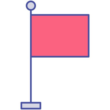 Kolayca düzenleyebilen ve düzenleyebilen izole edilmiş bayrak vektör simgesi