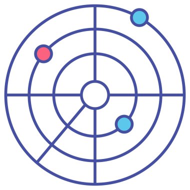 Konum radarı izole edilmiş Vektör simgesi kolayca düzenleyebilir ya da değiştirebilir