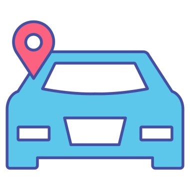 Otomobil GPS izole Vektör simgesi kolayca düzenleyebilir ya da değiştirebilir