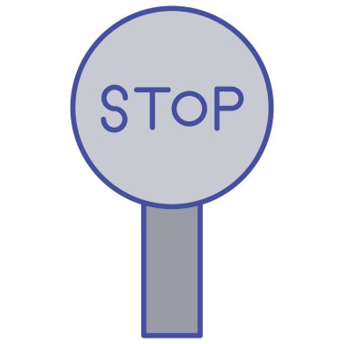 Kolayca değiştirebilen ya da düzenleyebilen trafik vektörü simgesini durdur