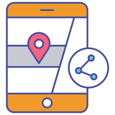 Kolayca değiştirilebilen veya düzenlenebilen izole edilmiş vektör simgesini paylaş