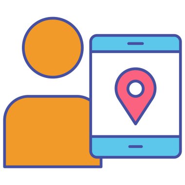 Kullanıcı konumu izole Vektör simgesi kolayca düzenleyebilir ya da değiştirebilir